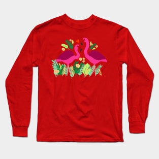 Flamingos In Love Long Sleeve T-Shirt